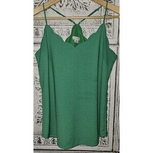 J.Crew Scalloped Green Tank Top Size 4
